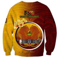Papua New Guinea Western Province Sweatshirt Mix Coat Of Arms Polynesian Pattern LT05 - Polynesian Pride
