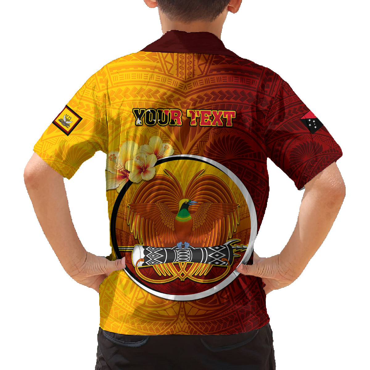 Personalized Papua New Guinea Western Province Family Matching Off Shoulder Short Dress and Hawaiian Shirt Mix Coat Of Arms Polynesian Pattern LT05 - Polynesian Pride