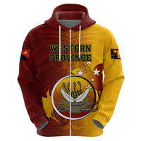 Personalized Papua New Guinea Western Province Hoodie Mix Coat Of Arms Polynesian Pattern LT05 - Polynesian Pride