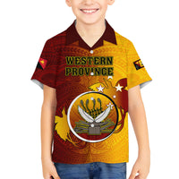 Personalized Papua New Guinea Western Province Kid Hawaiian Shirt Mix Coat Of Arms Polynesian Pattern LT05 - Polynesian Pride