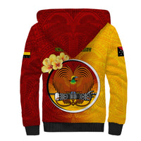 Papua New Guinea Madang Province Sherpa Hoodie Mix Coat Of Arms Polynesian Pattern LT05 - Polynesian Pride