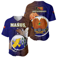 Papua New Guinea Manus Province Baseball Jersey Mix Coat Of Arms Polynesian Pattern LT05 - Polynesian Pride