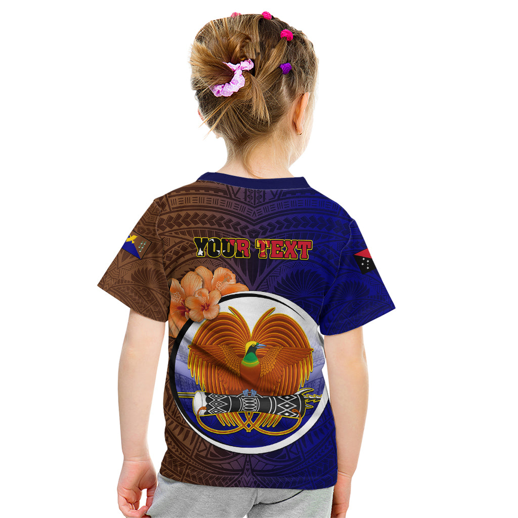 Personalized Papua New Guinea Manus Province Kid T Shirt Mix Coat Of Arms Polynesian Pattern LT05 - Polynesian Pride