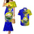 Papua New Guinea Morobe Province Couples Matching Mermaid Dress and Hawaiian Shirt Mix Coat Of Arms Polynesian Pattern LT05 Yellow - Polynesian Pride