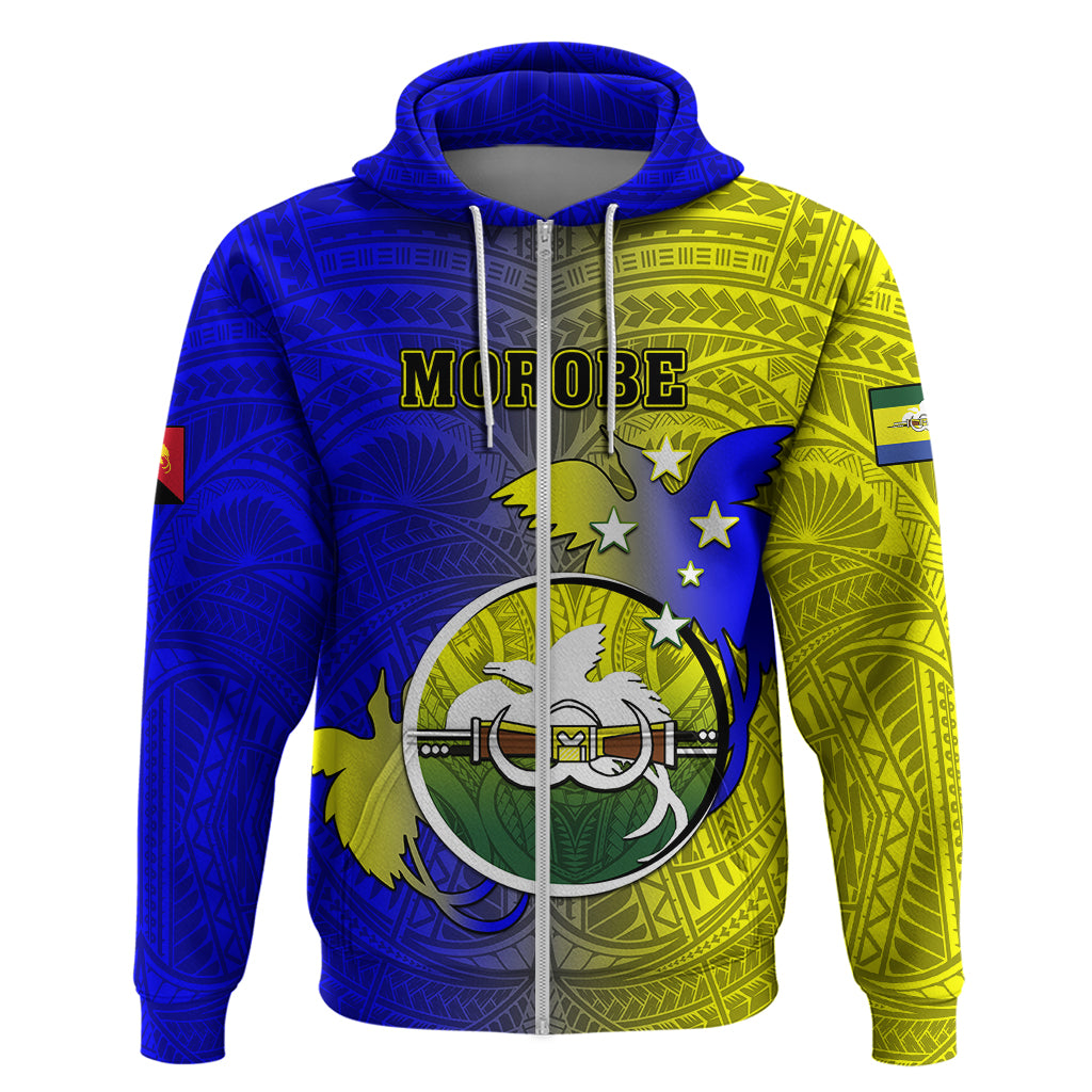 Papua New Guinea Morobe Province Hoodie Mix Coat Of Arms Polynesian Pattern LT05 - Polynesian Pride