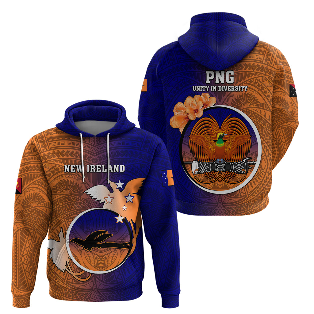 Papua New Guinea New Ireland Province Hoodie Mix Coat Of Arms Polynesian Pattern LT05 - Polynesian Pride