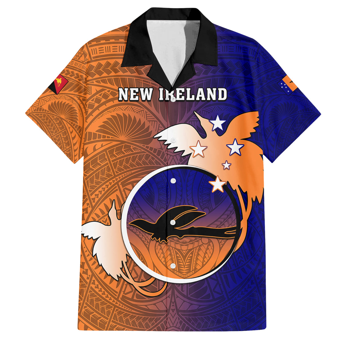 Papua New Guinea New Ireland Province Kid Hawaiian Shirt Mix Coat Of Arms Polynesian Pattern LT05 Kid Blue - Polynesian Pride