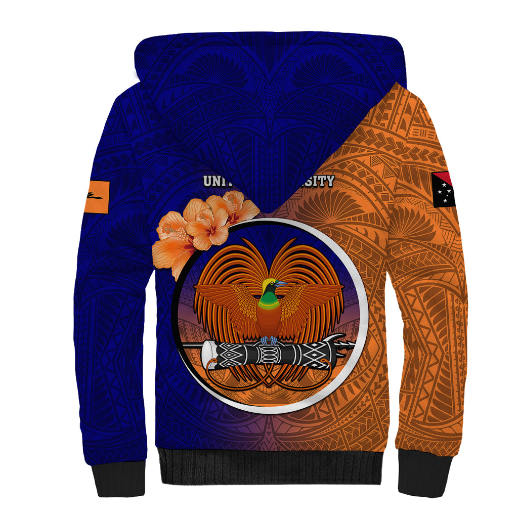 Papua New Guinea New Ireland Province Sherpa Hoodie Mix Coat Of Arms Polynesian Pattern LT05 - Polynesian Pride