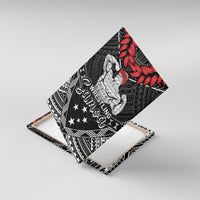 Samoa Wrestling Canvas Wall Art Samoan Wrestler Ulafala Style LT05 With Frame Black - Polynesian Pride