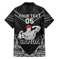 Custom Samoa Wrestling Family Matching Off The Shoulder Long Sleeve Dress and Hawaiian Shirt Samoan Wrestler Ulafala Style