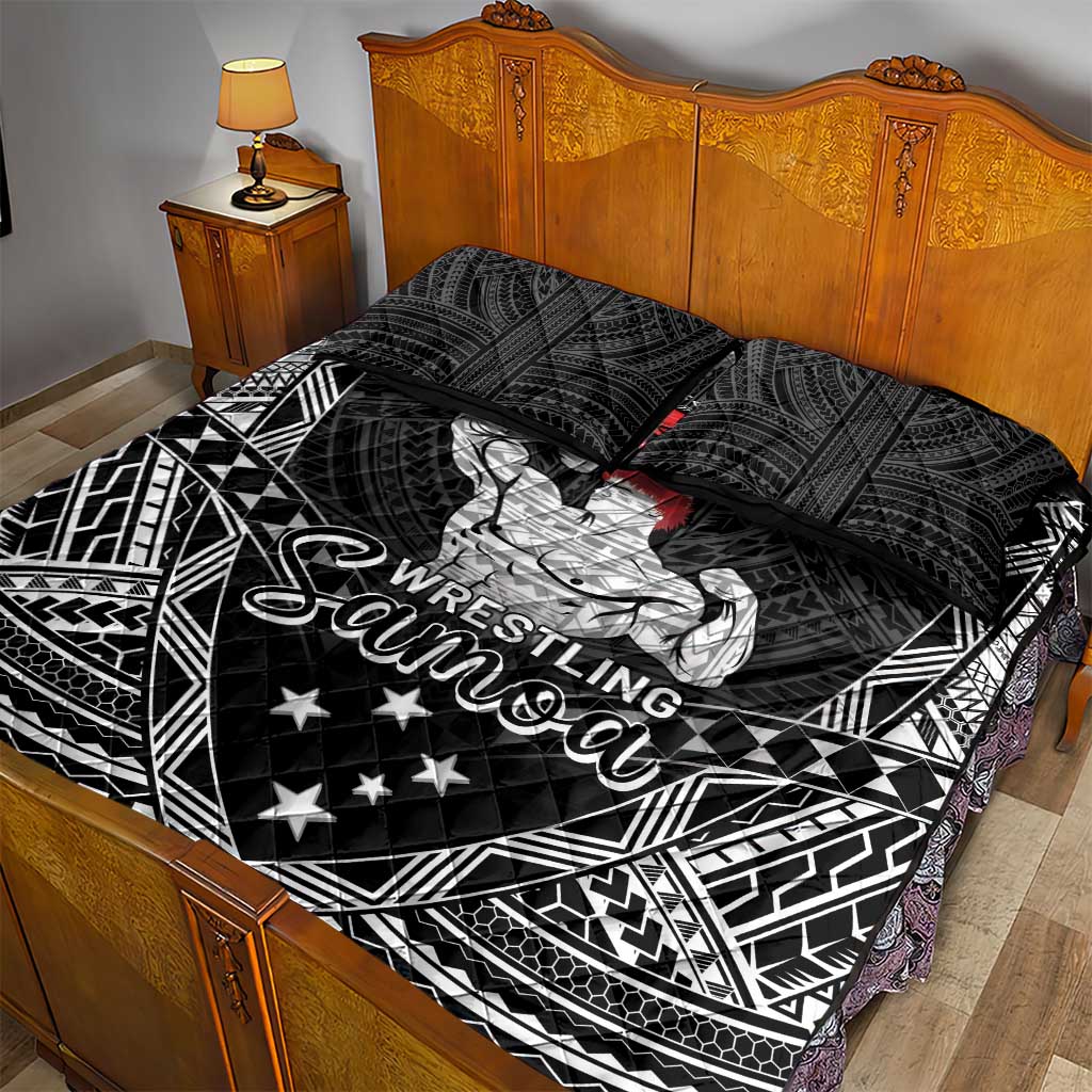 Samoa Wrestling Quilt Bed Set Samoan Wrestler Ulafala Style
