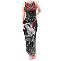 Custom Samoa Wrestling Tank Maxi Dress Samoan Wrestler Ulafala Style LT05 Women Black - Polynesian Pride