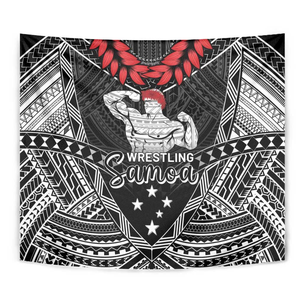Samoa Wrestling Tapestry Samoan Wrestler Ulafala Style