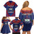 Personalised FAST Party Samoa Family Matching Off Shoulder Short Dress and Hawaiian Shirt Samoan Coat Of Arms Ulafala Style