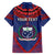 Personalised FAST Party Samoa Family Matching Off Shoulder Short Dress and Hawaiian Shirt Samoan Coat Of Arms Ulafala Style