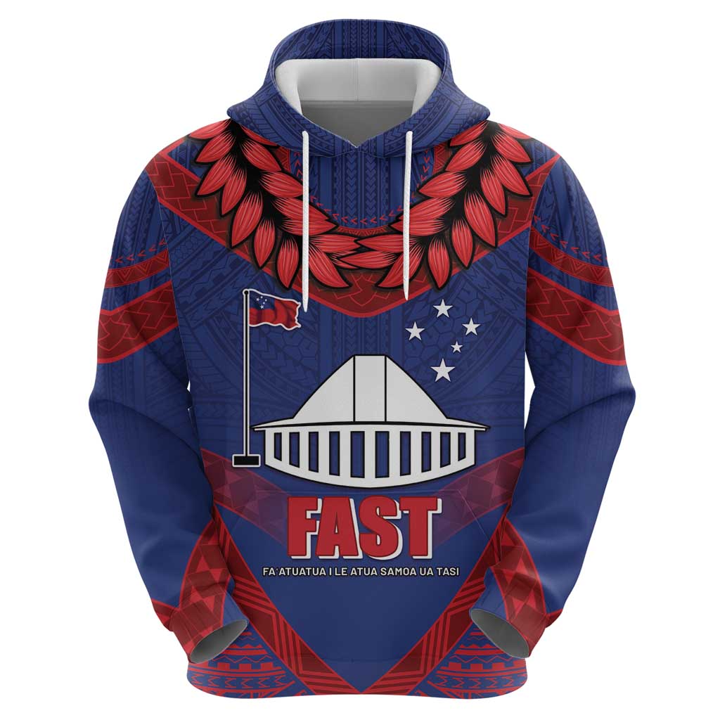Personalised FAST Party Samoa Hoodie Samoan Coat Of Arms Ulafala Style