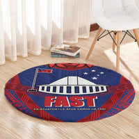 FAST Party Samoa Round Carpet Samoan Coat Of Arms Ulafala Style