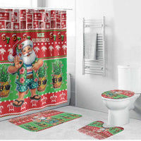 Mele Kalikimaka Hawaii Christmas Bathroom Set Funny Santa 67 Gen Alpha Slang - Polynesian Pride