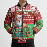 Mele Kalikimaka Hawaii Christmas Bomber Puffer Jacket Funny Santa 67 Gen Alpha Slang - Polynesian Pride