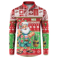 Mele Kalikimaka Hawaii Christmas Button Sweatshirt Funny Santa 67 Gen Alpha Slang - Polynesian Pride