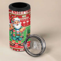 Mele Kalikimaka Hawaii Christmas 4 in 1 Can Cooler Tumbler Funny Santa 67 Gen Alpha Slang - Polynesian Pride