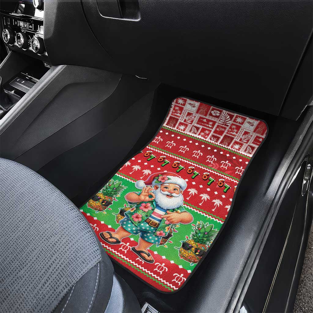 Mele Kalikimaka Hawaii Christmas Car Mats Funny Santa 67 Gen Alpha Slang - Polynesian Pride