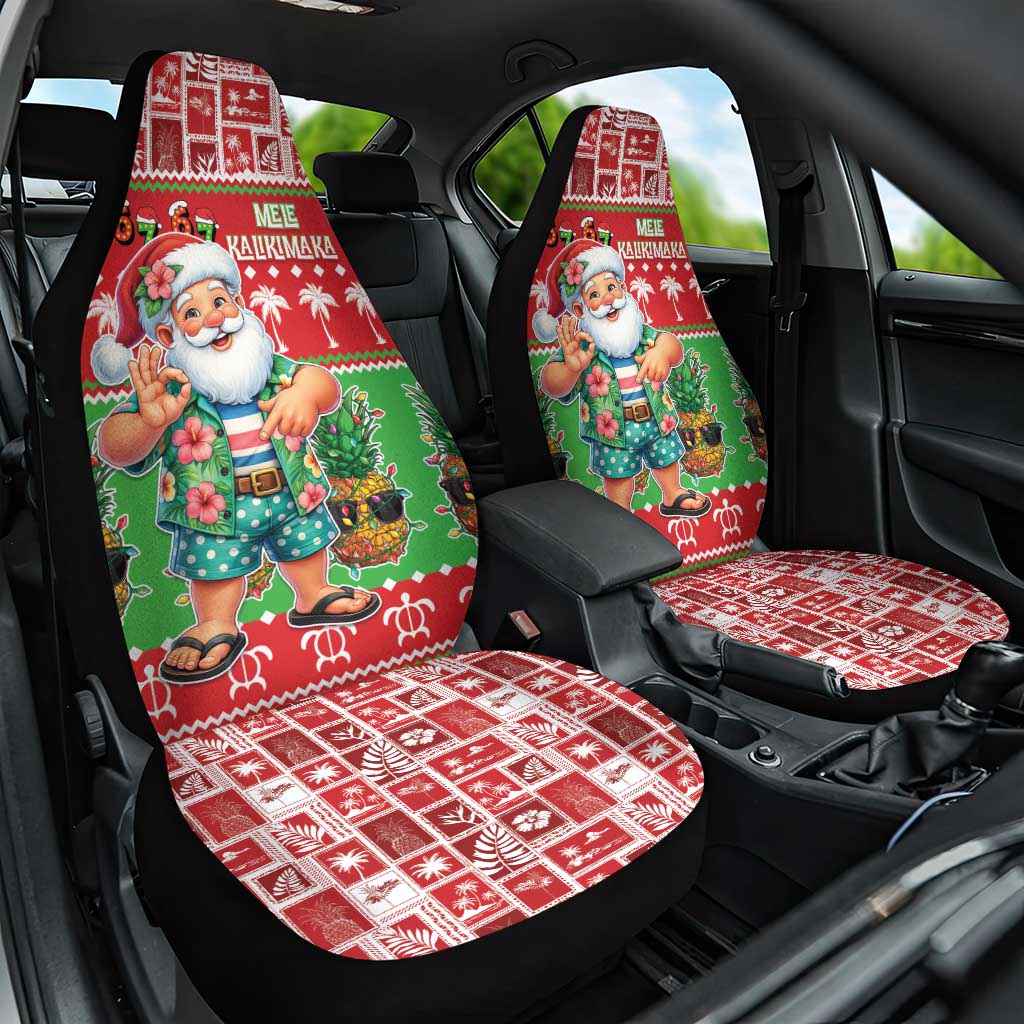 Mele Kalikimaka Hawaii Christmas Car Seat Cover Funny Santa 67 Gen Alpha Slang - Polynesian Pride