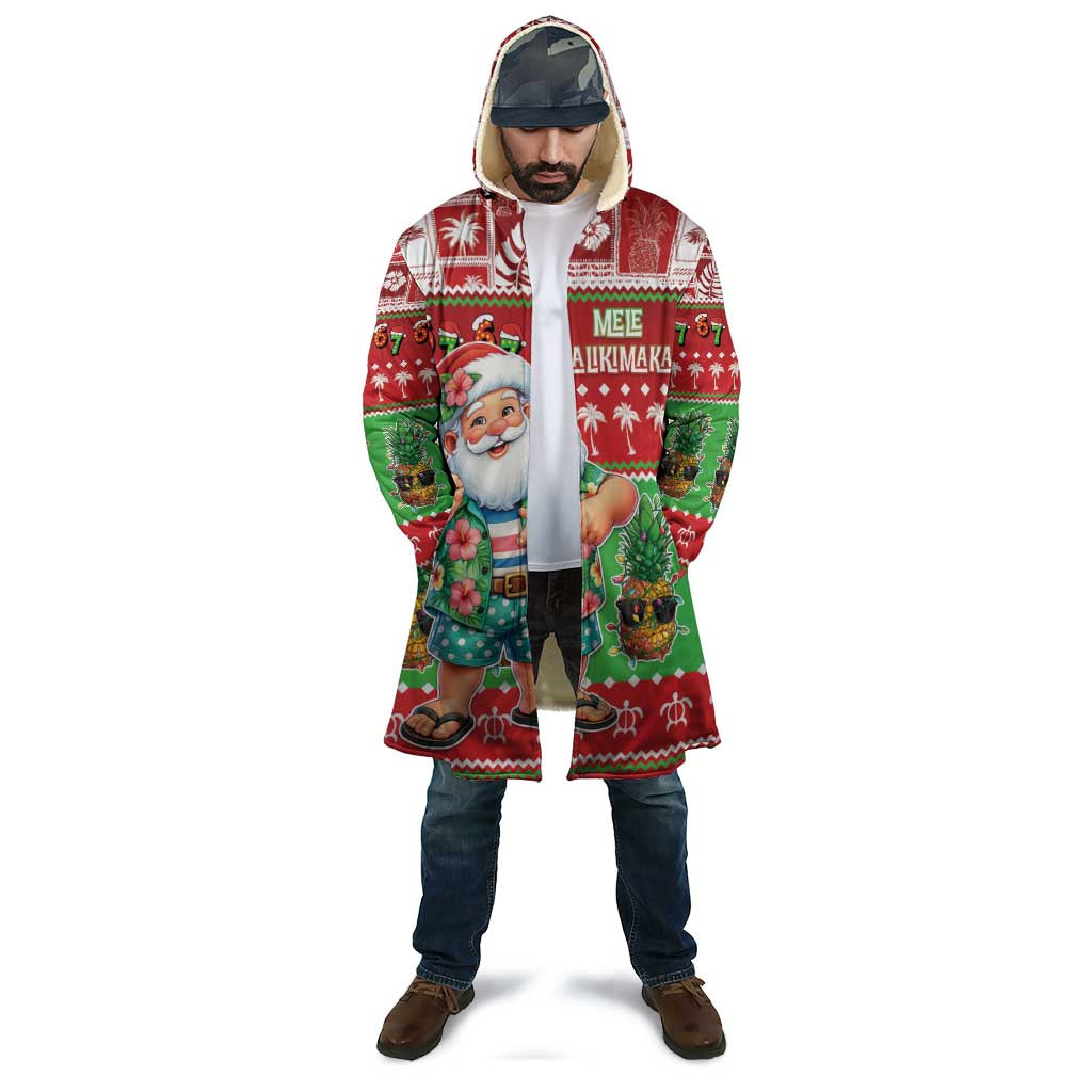 Mele Kalikimaka Hawaii Christmas Cloak Funny Santa 67 Gen Alpha Slang - Polynesian Pride