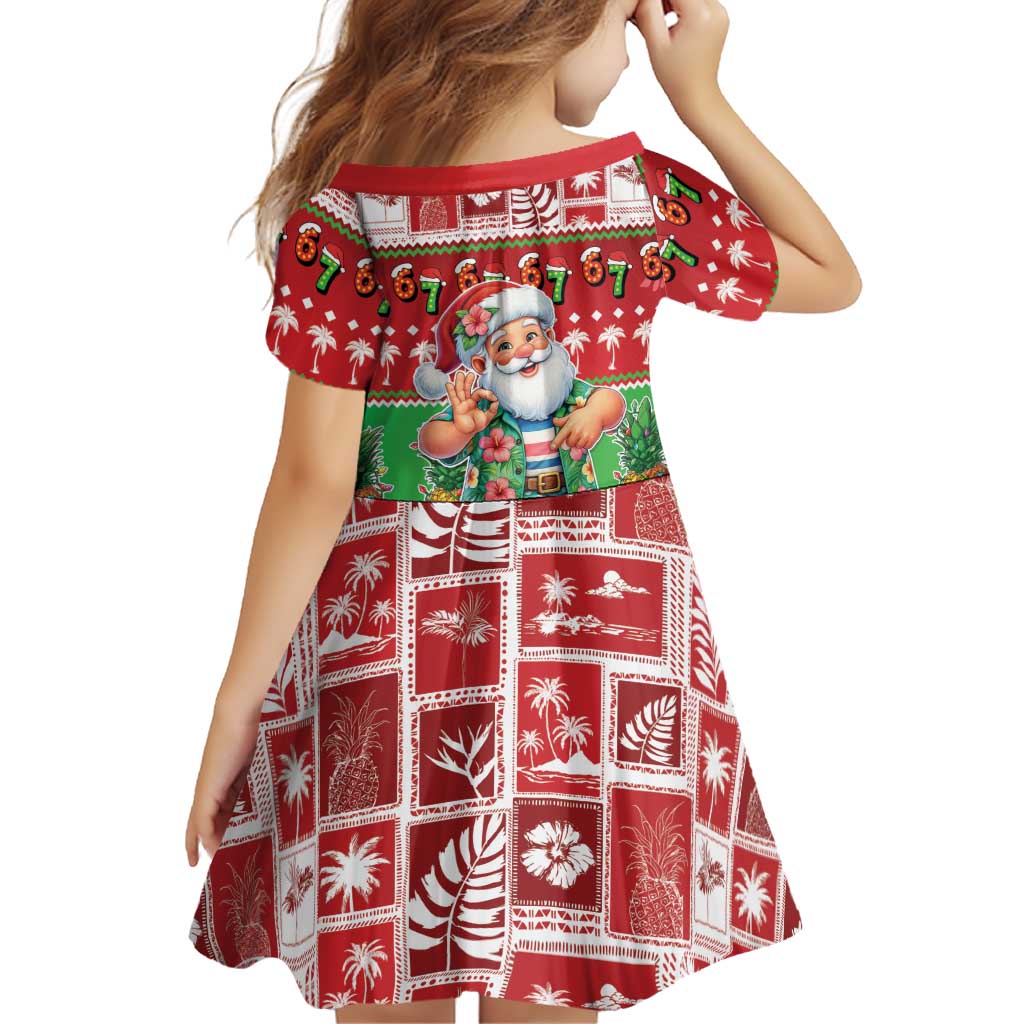 Mele Kalikimaka Hawaii Christmas Family Matching Puletasi and Hawaiian Shirt Funny Santa 67 Gen Alpha Slang LT05 - Polynesian Pride