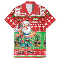 Mele Kalikimaka Hawaii Christmas Family Matching Puletasi and Hawaiian Shirt Funny Santa 67 Gen Alpha Slang LT05 Dad's Shirt - Short Sleeve Red - Polynesian Pride