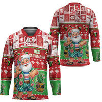 Mele Kalikimaka Hawaii Christmas Hockey Jersey Funny Santa 67 Gen Alpha Slang - Polynesian Pride