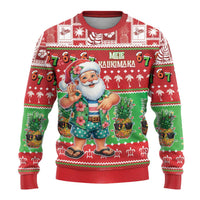 Mele Kalikimaka Hawaii Christmas Ugly Christmas Sweater Funny Santa 67 Gen Alpha Slang - Polynesian Pride