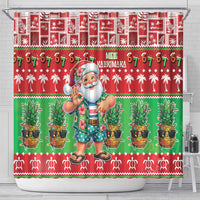Mele Kalikimaka Hawaii Christmas Shower Curtain Funny Santa 67 Gen Alpha Slang - Polynesian Pride