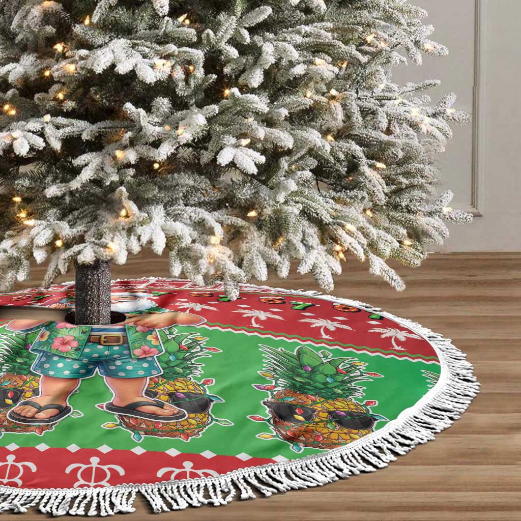 Mele Kalikimaka Hawaii Christmas Tree Skirt Funny Santa 67 Gen Alpha Slang - Polynesian Pride