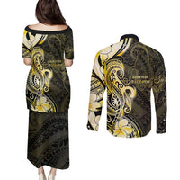 Sarcoma Awareness Couples Matching Puletasi and Long Sleeve Button Shirt You Are Stronger Than Sarcoma