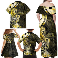Sarcoma Awareness Family Matching Off Shoulder Maxi Dress and Hawaiian Shirt You Are Stronger Than Sarcoma