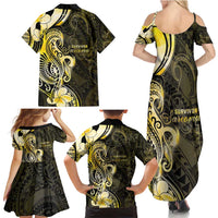 Sarcoma Awareness Family Matching Summer Maxi Dress and Hawaiian Shirt You Are Stronger Than Sarcoma