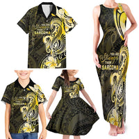 Sarcoma Awareness Family Matching Tank Maxi Dress and Hawaiian Shirt You Are Stronger Than Sarcoma