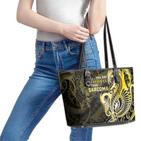 Sarcoma Awareness Leather Tote Bag You Are Stronger Than Sarcoma