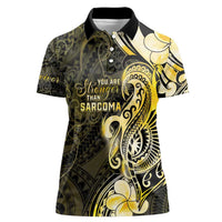 Sarcoma Awareness Women Polo Shirt You Are Stronger Than Sarcoma