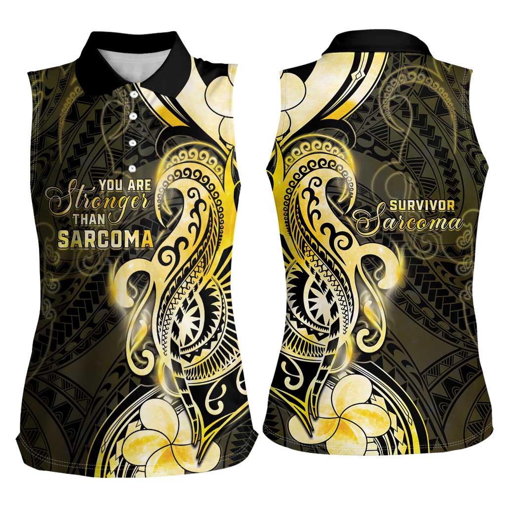 Sarcoma Awareness Women Sleeveless Polo Shirt You Are Stronger Than Sarcoma