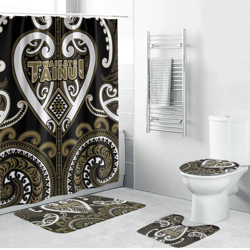 Aotearoa Waikato Tainui Bathroom Set Maori Tribal Pattern