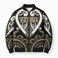 Custom Aotearoa Waikato Tainui Bomber Puffer Jacket Maori Tribal Pattern