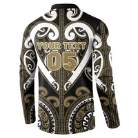 Custom Aotearoa Waikato Tainui Button Sweatshirt Maori Tribal Pattern