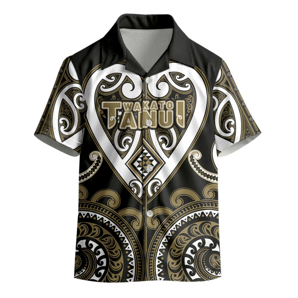 Custom Aotearoa Waikato Tainui Kid Hawaiian Shirt Maori Tribal Pattern