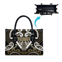 Aotearoa Waikato Tainui Leather Bag Maori Tribal Pattern