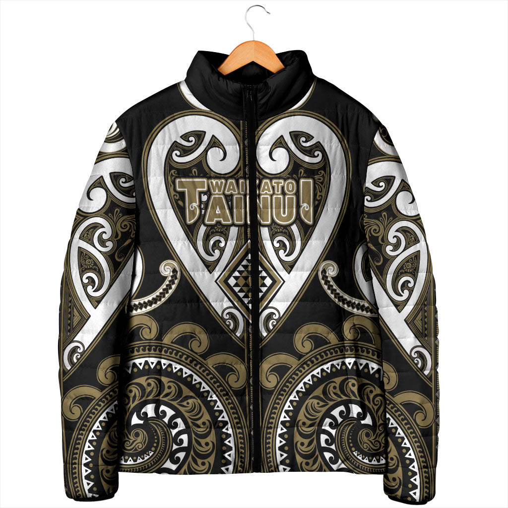 Custom Aotearoa Waikato Tainui Padded Jacket Maori Tribal Pattern