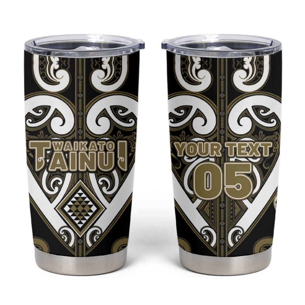 Custom Aotearoa Waikato Tainui Tumbler Cup Maori Tribal Pattern