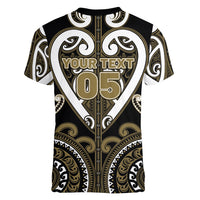 Custom Aotearoa Waikato Tainui Women V-Neck T-Shirt Maori Tribal Pattern