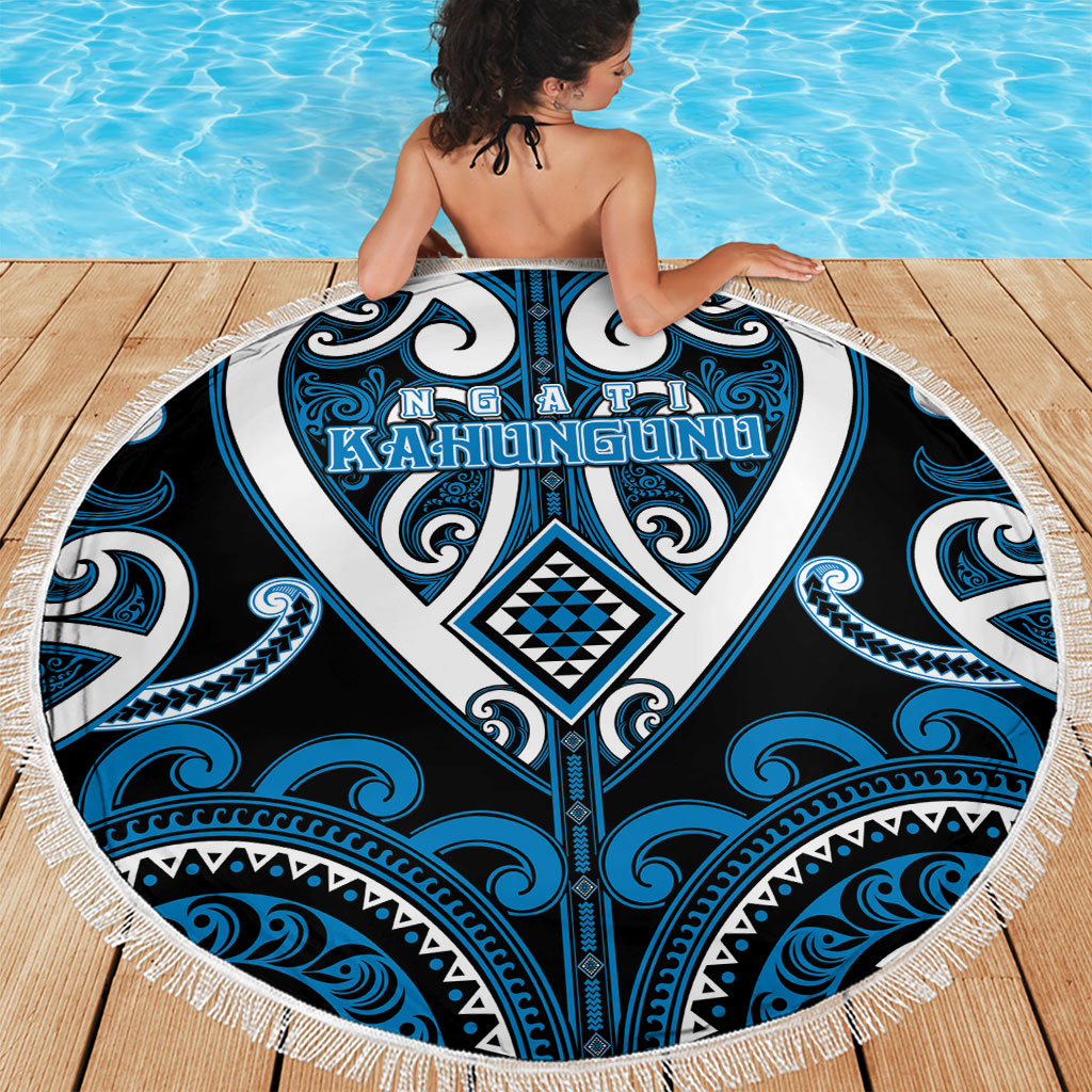 Aotearoa Ngati Kahungunu Beach Blanket Maori Tribal Pattern